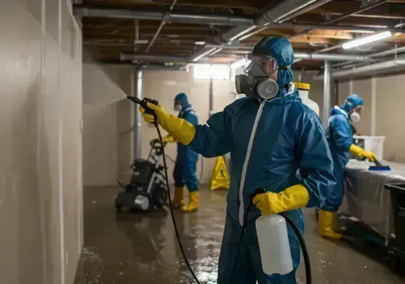 Basement Sanitization and Antimicrobial Treatment process in Mayfield, OH