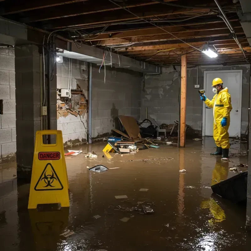 Flooded Basement Electrical Hazard in Mayfield, OH Property